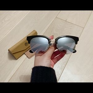Unisex eyebrow mirror lenses sunglasses